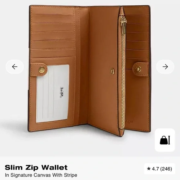 Coach Teri Shoulder Bag in Signature Tan and Cream and Wallet Set - Picture 4 of 4